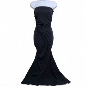 Anthropologie Elegant Black Strapless Dress